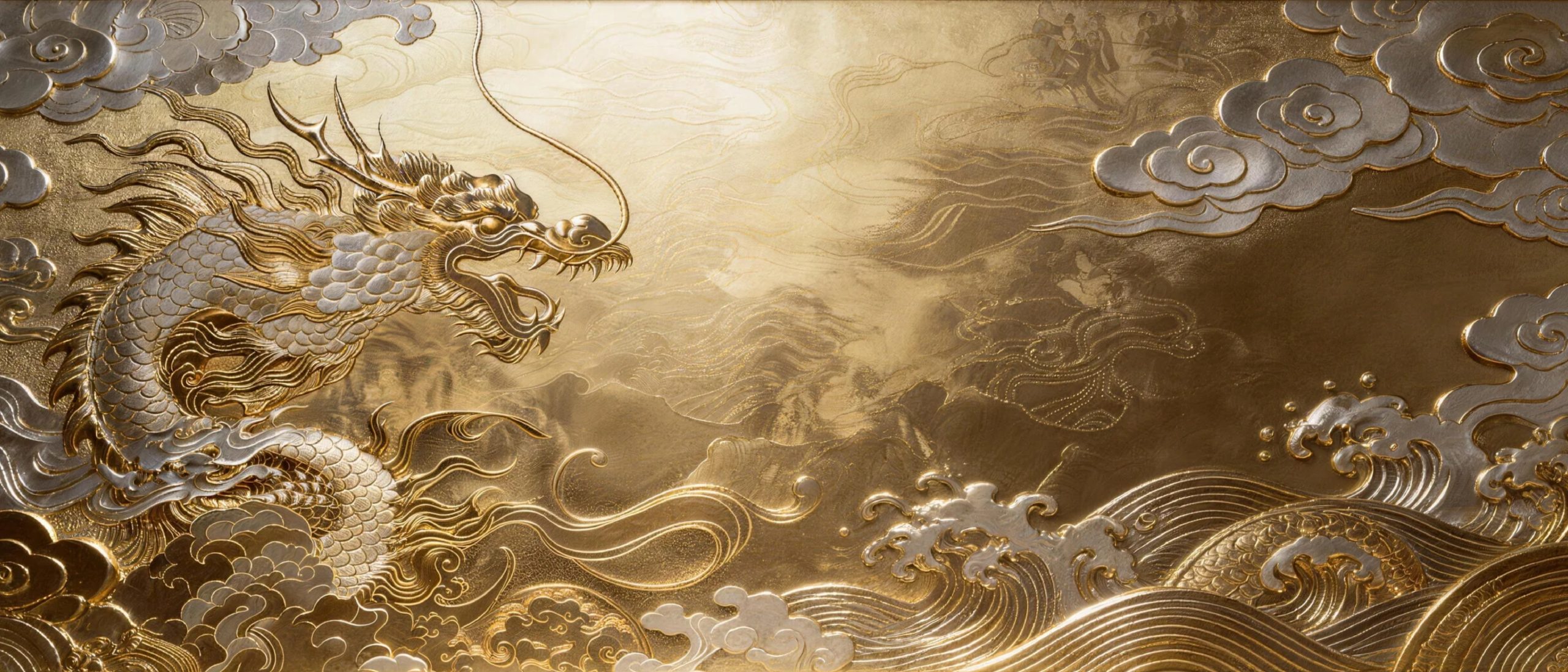 Golden Himalayan inspired artwork